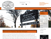 Tablet Screenshot of cityofclairton.com
